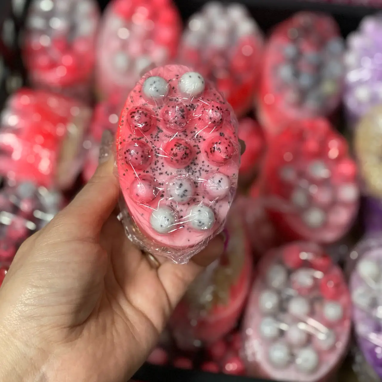 Top Beauty / Мило-скраб з люфою / Малина