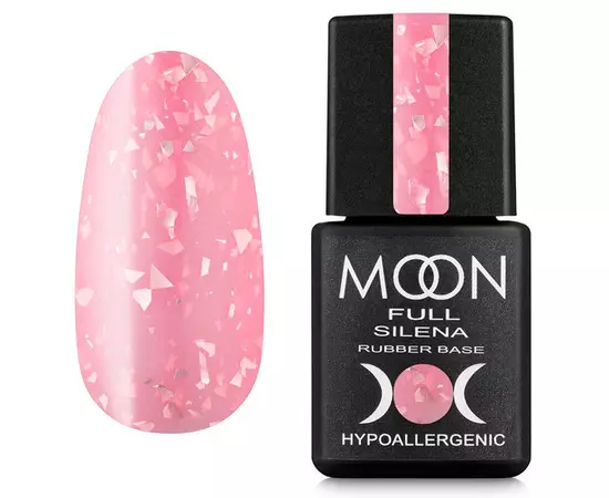 MOON FULL / SILENA POTAL RUBBER BASE №2027 / рожевий з сріблястою потталю