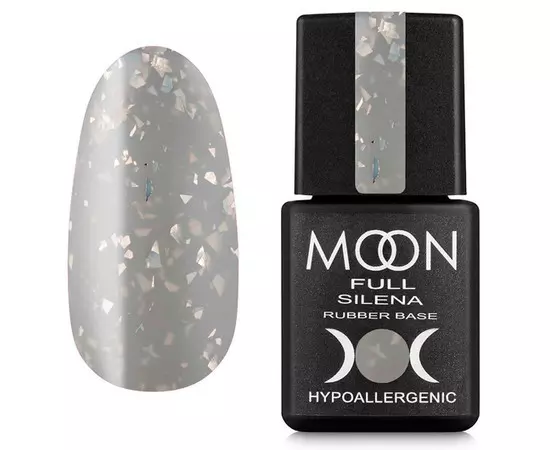 MOON FULL / SILENA POTAL RUBBER BASE №2037 / сірий з сріблястою потталю