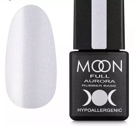 MOON FULL / Aurora Shimmer Rubber Base №2008 / бузковий з шимером