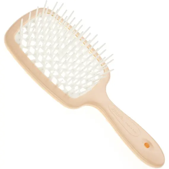 Janeke Superbrush / Гребінець для волосся / Пудровий з білим