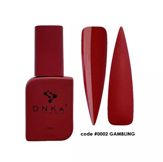 DNK'a / Cover Base #0002 / Gambling / червоний з шимером / 12 мл