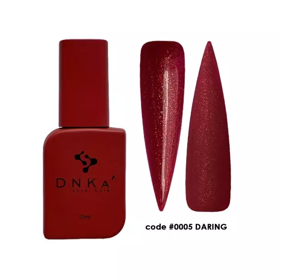 DNK'a / Cover Base #0005 / Daring / червоний з дрібним шимером / 12 мл