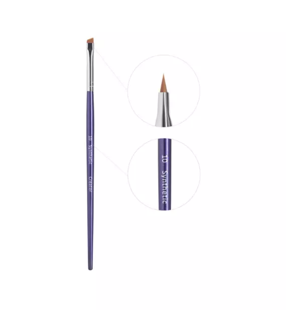 Creator / Пензлик для брів тонкий зкошений №10