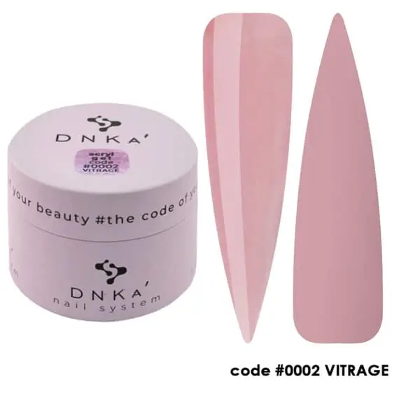 DNK'a / Acryl Gel #0002 Vitrage / напівпрозорий рожевий / 30 мл