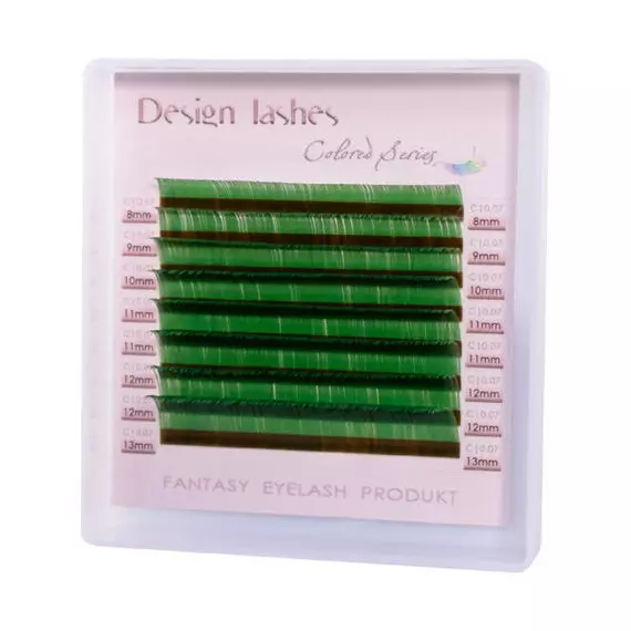 Вії Design Lashes / Зелені / Мікс / mini
