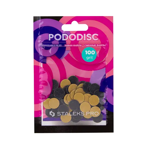 Staleks / Змінні файли для педикюрного диска / PODODISC / XS 100 грит / 50 шт/уп