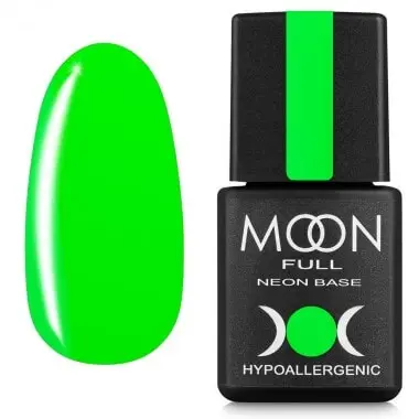 MOON FULL / Rubber Base NEON №03 / світло-зелена / 8 мл (Розпродаж. Термін 05.25)