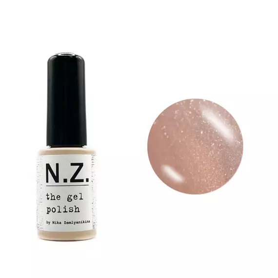 Nika Zemlyanikina / Gel Polish #11 / бежево-сірий зі срібним шимером / 6 мл