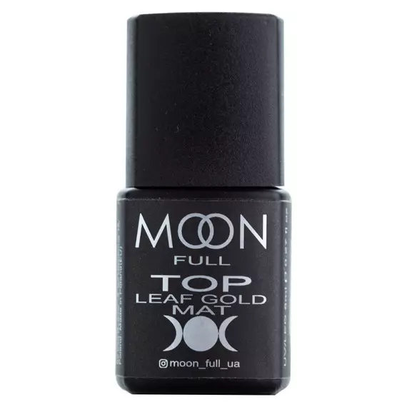 MOON FULL / Top Leaf gold Matt / Матовий, без липкого шару / золота поталь / 8мл