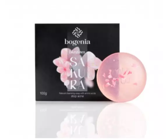 Bogenia / Натуральне мило для очищення шкіри з амінокислотами Цвітуча Сакура  BG408