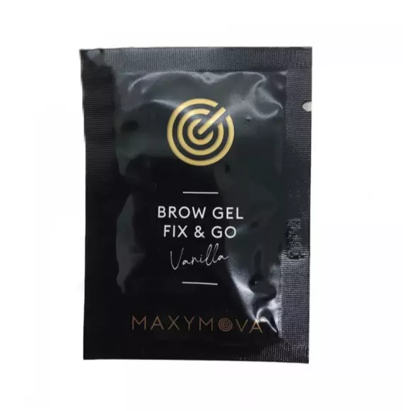 Maxymova / Гель для фіксації брів / Brow Gel Fix & Go / vanilla / саше 1,5 мл