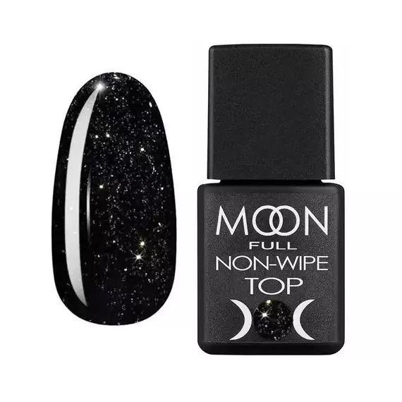 MOON FULL / Top Leaf gold/black / Без липкого шару / чорна поталь / 8мл