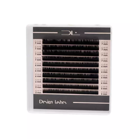 Вії Design Lashes / Deep Black / Мікс / mini / 10 ліній