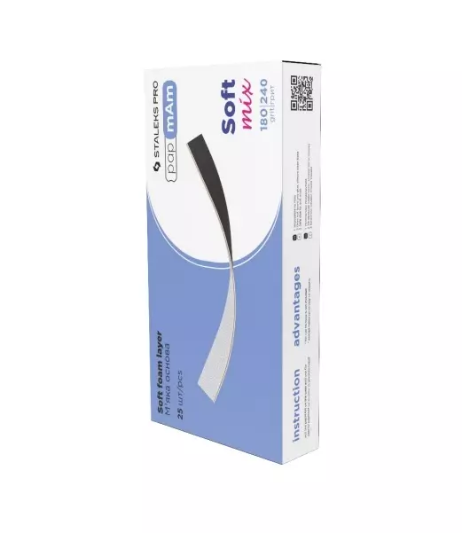 Staleks / Змінні двосторонні файли papmAm Mix EXPERT Soft / м’яка основа / 180/240 грит / 25 шт
