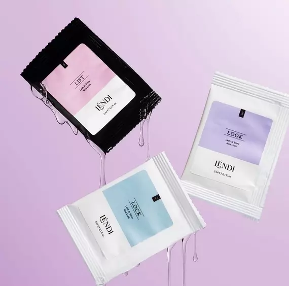 Lendi / Набір складників для ламінування вій та брів у саше / Lash & Brow New Look / 3х3мл