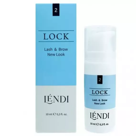 Lendi / Складник для ламінування вій та брів LOCK №2 / New Look у флаконі / 10 мл