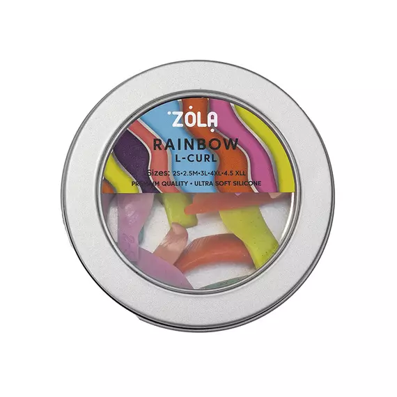 Zola / Валики для ламінування / Rainbow L-Curl / (2s, 2.5 M, 3L, 4XL, 4.5 XLL)
