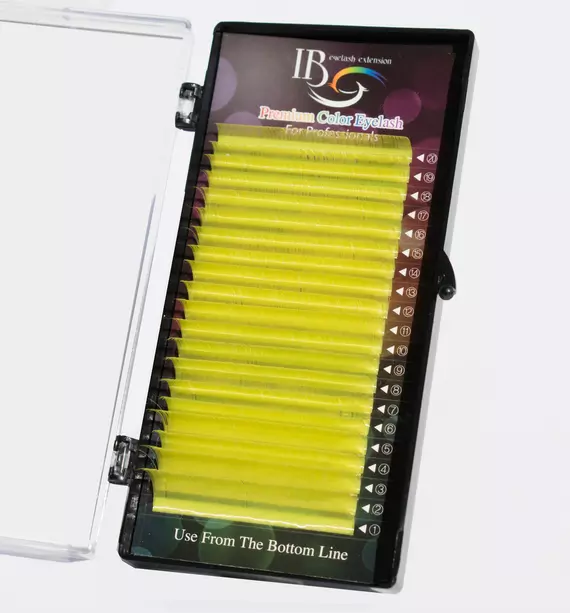 Вії I-Beauty / Кольорові вії / Мікс / Жовті