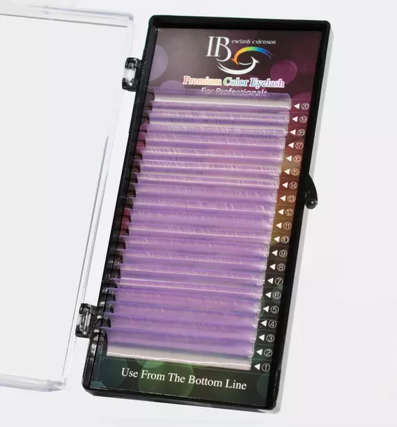 Вії I-Beauty / Кольорові вії / Мікс / Бузкові
