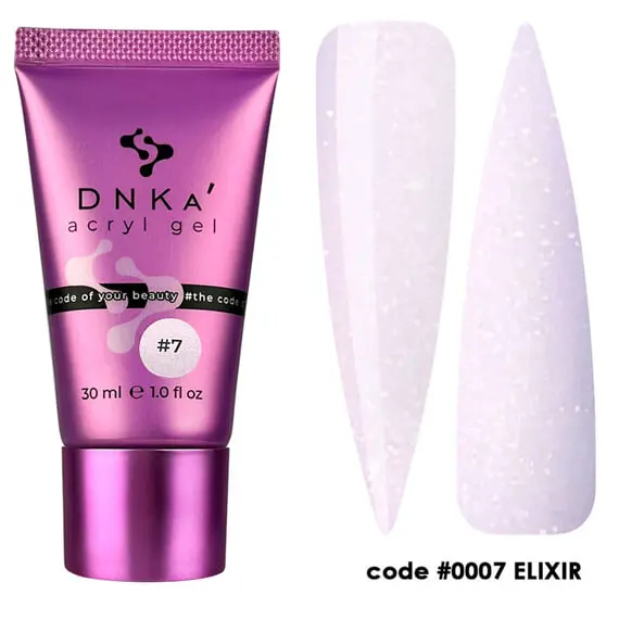 DNKa’ / Аcryl Gel #0007 / Elixir / 30мл (tube)(рожевий з шиммером)