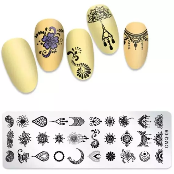 Трафарет металевий для стемпінгу / Q-09