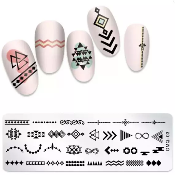 Трафарет металевий для стемпінгу / Q-03