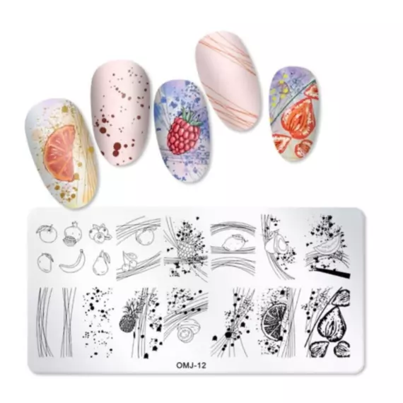 Трафарет металевий для стемпінгу /  J-12