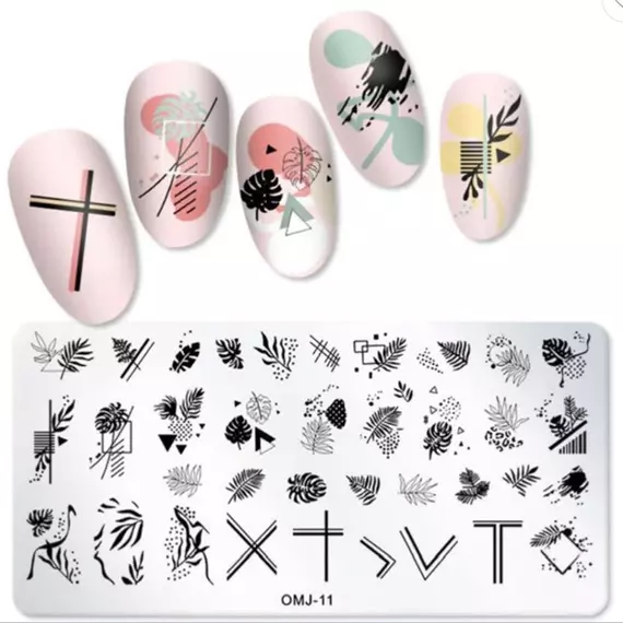 Трафарет металевий для стемпінгу /  J-11