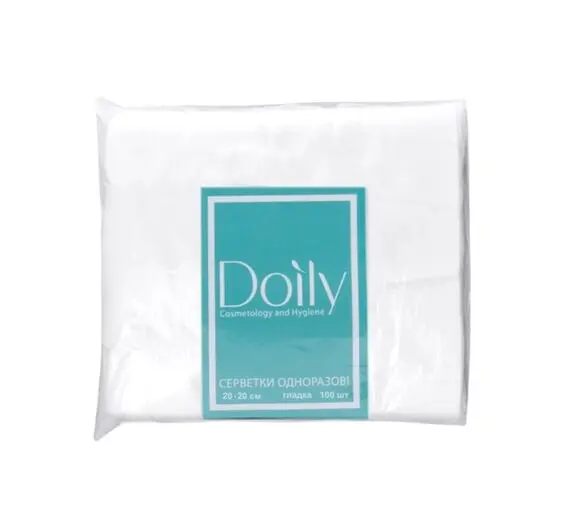 Doily / Салфетки из спанлейса в пачке, гладкие / 40 г/м2