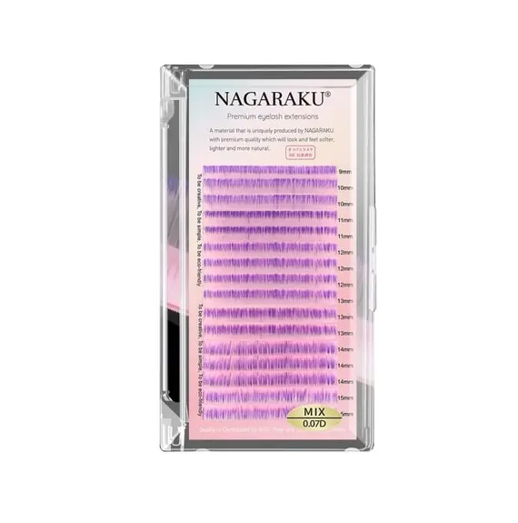 Вії Nagaraku / Омбре Neon / рожево-фіолетовий