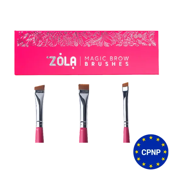 Zola / Набір пензлів професійний для фарбування брів / MAGIC BROW BRUSHES