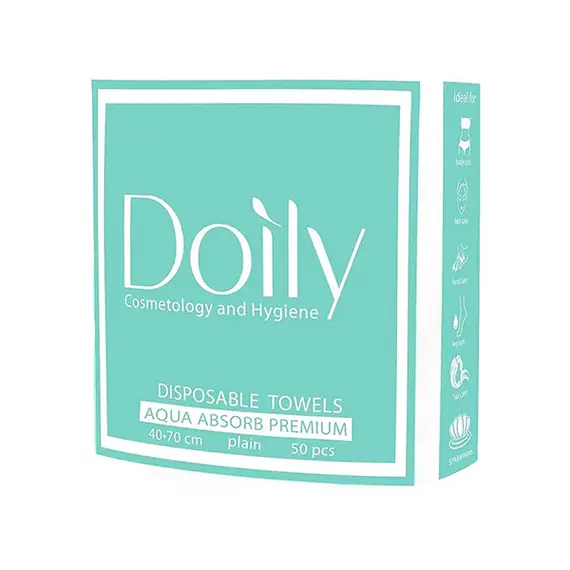 Doily / Рушники в пачці COMPACT AQUA Absorb 40х70 см (50 шт/пач) з целюлози