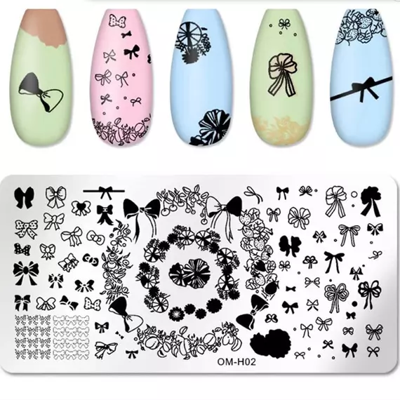 Трафарет металевий для стемпінгу / H-02