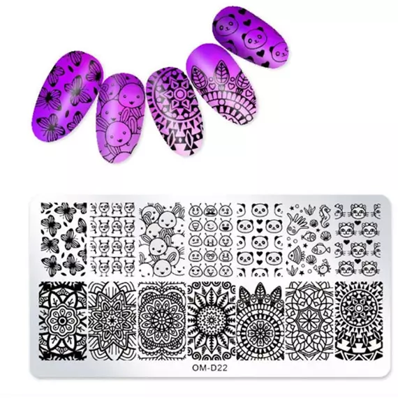 Трафарет металевий для стемпінгу / D-22