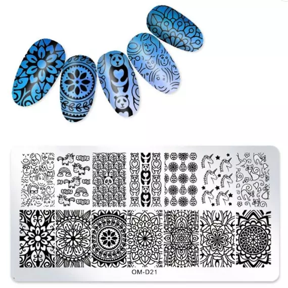 Трафарет металевий для стемпінгу / D-21