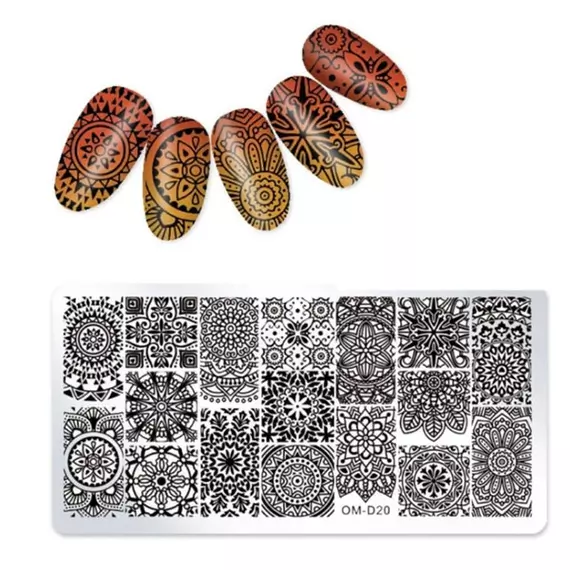 Трафарет металевий для стемпінгу / D-20