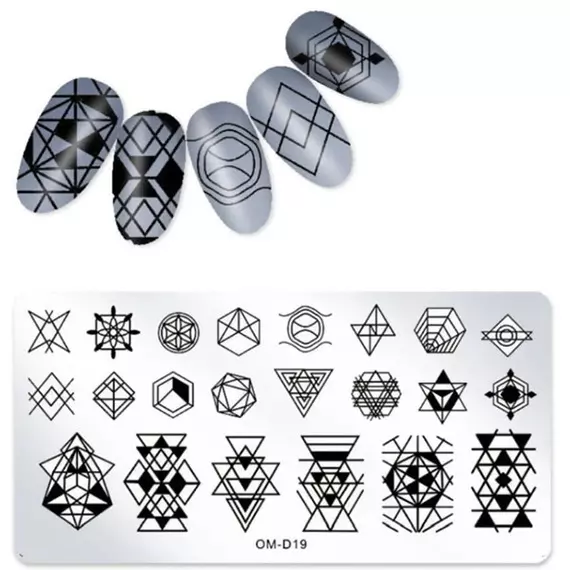 Трафарет металевий для стемпінгу / D-19