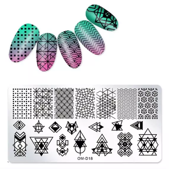 Трафарет металевий для стемпінгу / D-18