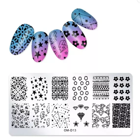 Трафарет металевий для стемпінгу / D-13