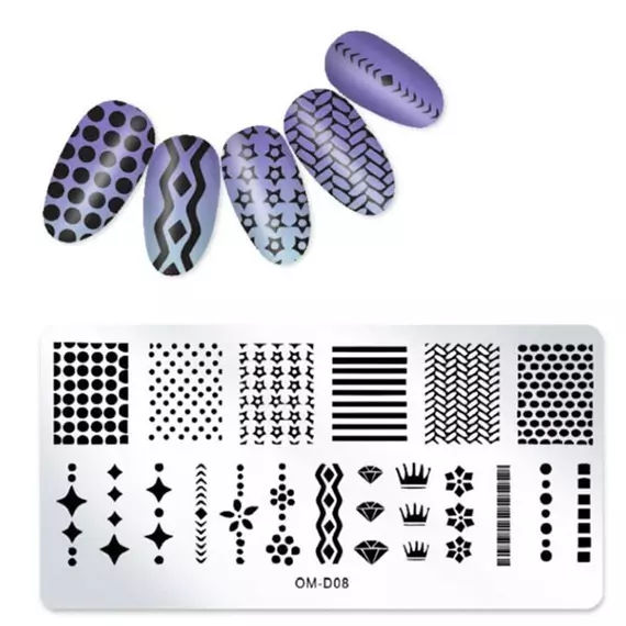 Трафарет металевий для стемпінгу / D-08