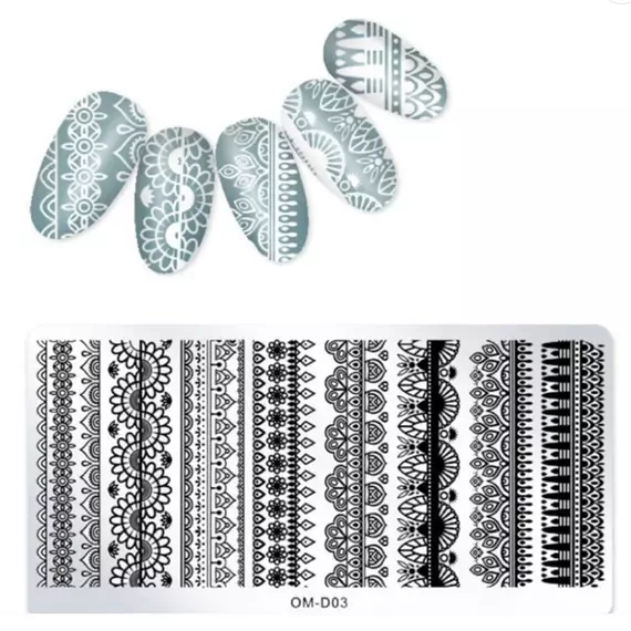 Трафарет металевий для стемпінгу / D-03