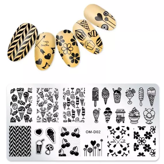 Трафарет металевий для стемпінгу / D-02