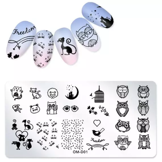 Трафарет металевий для стемпінгу / D-01