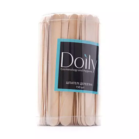 Doily / Шпателі дерев'яні одноразові  (120 шт в тубусі)