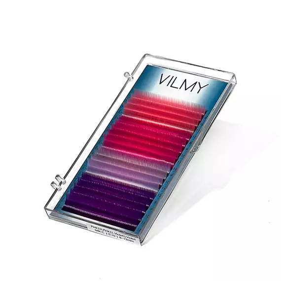 Вії VILMY / VIYA Мікс / 4 color pink-violet