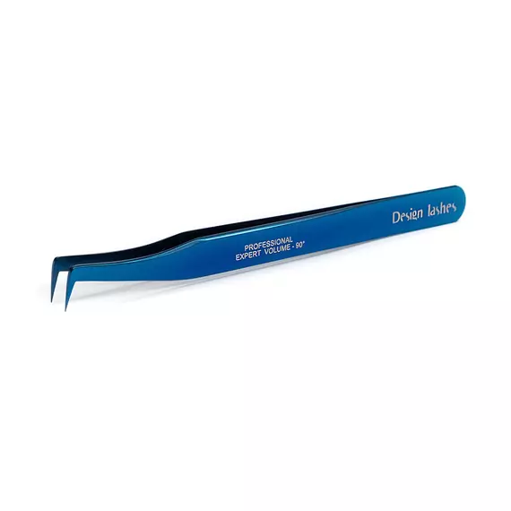 Design Lashes / Пінцет Чобіток 90 тонкий / Синій