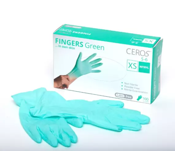 CEROS / Нітрилові рукавички нестерильні / Green