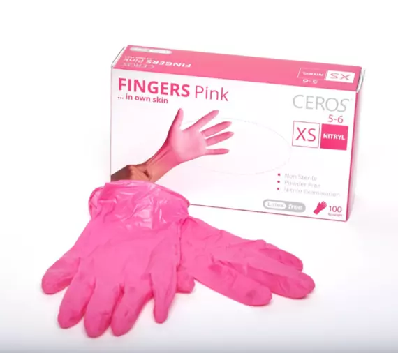 CEROS / Нітрилові рукавички нестерильні / Pink