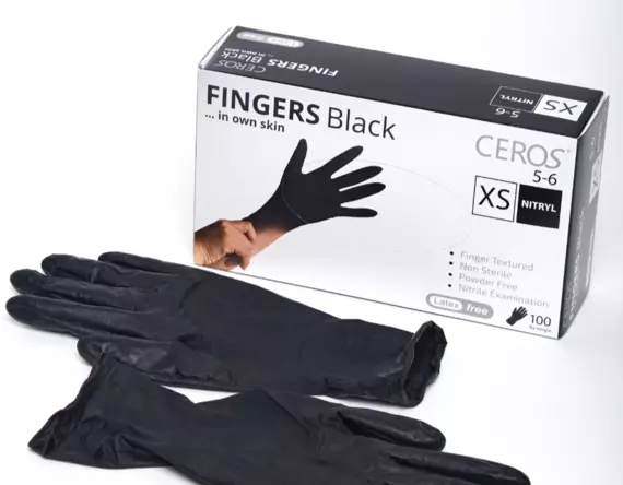 CEROS / Нітрилові рукавички нестерильні / Black